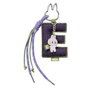 Pop Mart MONSTERS LABUBU Pin for Love Keychain Pendant, LETTER E Bag Charm, NEW
